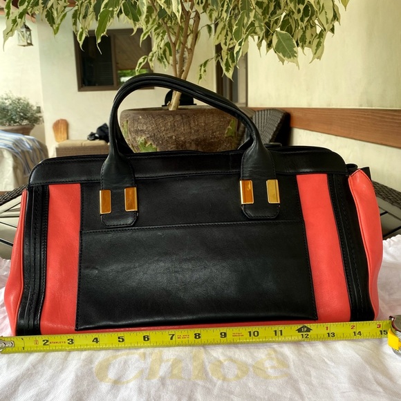 CHLOÈ Pink Leather Colorblock Alice Satchel Bag - Picture 4 of 8